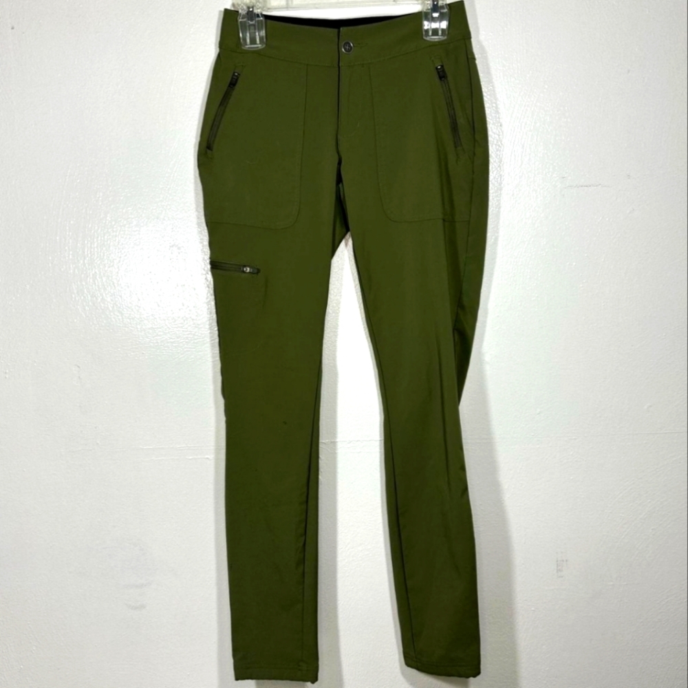 Columbia Omni Shield Cargo Hiking Pants Green Camo Women XL Trail Camping New